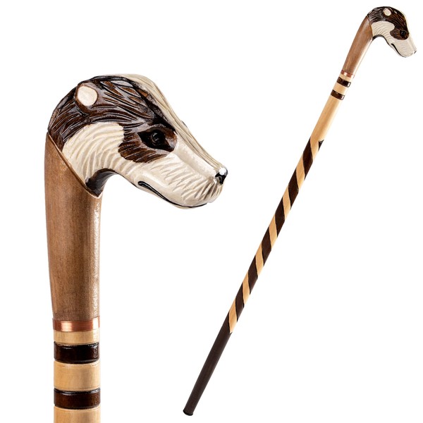 European Badger Stylish Walking Cane for Women - Animal Head Walking Stick - 36 Inches - Fashionable Walking Sticks for Lady