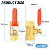TAILONZ PNEUMATIC 3PCS 1/4 Inch Brass Mini Ball Valve Shut