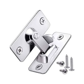 Door Hasp Latch 90 Degree, Stainless Steel Safety Angle Locking Latch Pocket Door Lock Screen Door Lock Sliding Door Latch for Push/Sliding/Barn Door