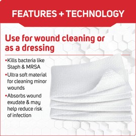 Care Science Gauze Pads, 20 ct, Large, 4 X 4 | for Wound Cleaning or Use as a Dressing