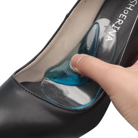 Arch Support Insoles Pu Gel Foot Massage Flat Feet Insoles 1 Pair (2 Cushion Pads) Blue