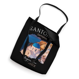 Greek Island Santorini Greece Oia Village Blue Church Sea Tote Bag