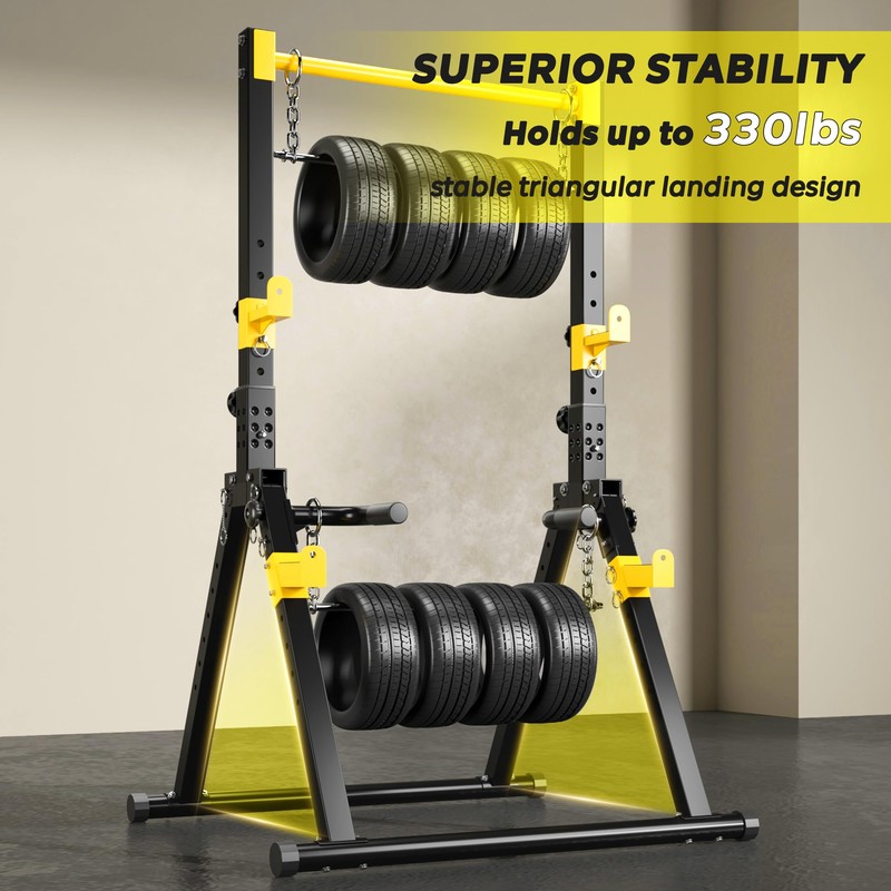 SogesHome Power Tower Dip Station Pull Up Bar for Home