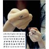4 Sheets Gothic Number and Letter Tattoo Stickers, Small Removable