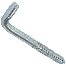 AERZETIX - C44750 - Set of 10 - Wood Screws with Thread - Screw Hook Type L for Wood - with Wood Thread - Diameter 8 x 80 mm - Galvanised Steel Metal - DIY Renovation Assembly Tool