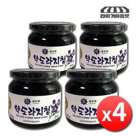 Blue One Medicinal Bellflower Root 600g / 블루원 약도라지청 600g x 4병 국산 프리미엄 도라지청 도라지조청 진액 농축액 추출물 진액고 도라지고