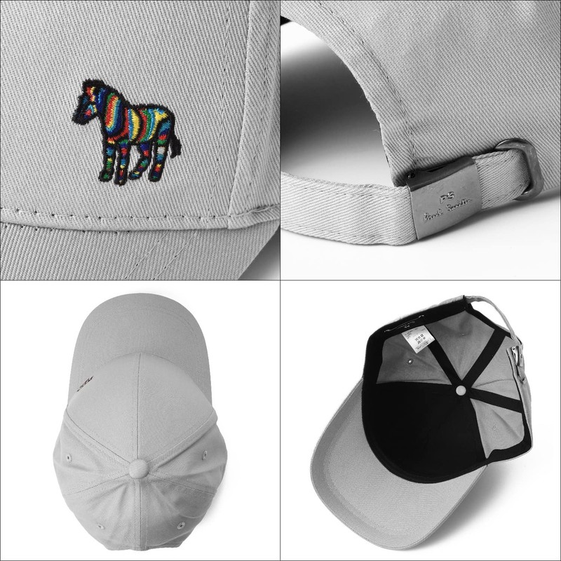 Paul Smith Zebra One-Point Baseball Cap, gray (light gray)