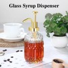 TIWPAJS Glass Coffee Syrup Dispenser 13.5oz, Syrup Bottles with Luxurious