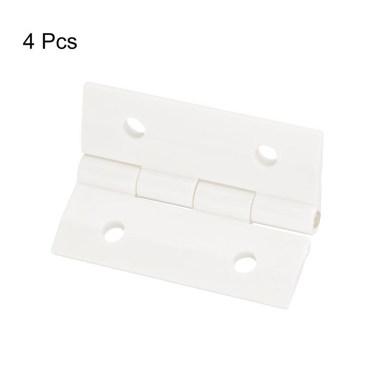 sourcing map 4Pcs Acrylic Hinges, 1.8 x 1.34 Inch Mini
