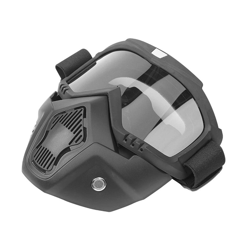 Motorcycle Goggles with Mask Outdoor Riding Cycling Removable Protective Goggles