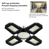 LED Garage Lights Foldable 4 Leaves 100W High Brightness Energy