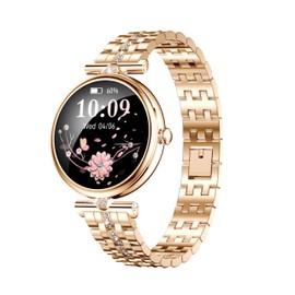 Elegant and Sporty Women's Smart Watch, 1.28 Inch AMOLED Smart Watch, Call Answer, Heart Rate Monitor, Sleep Analysis, Pedometer, Waterproof IP68 Fitness Tracker for iOS Android