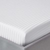 Top Linen White Stripe Fitted Sheet - 100% Egyptian Cotton