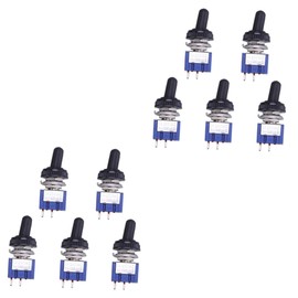 Healeved 2pcs 5 Mini Toggle Waterproof Cover On/Off Switch 2p Terminals 125vac 6a/250vac 3a Perfect for Applications