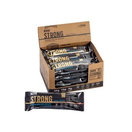 Strong Bar (ストロングバー) プロテインバー 保存料無添加 プロテイン22.5g 砂糖不使用 食物繊維10g 原材料たったの8つ シンプル&ナチュラル処方 国産 12本入り (カカオ)