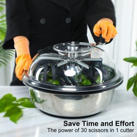 MELONFARM 13-Inch Bud Leaf Bowl Trimmer Twisted Spin Cut for Hydroponic Plant with Sharp Stainless Steel Blades, 4-Layer Plant Rack Included