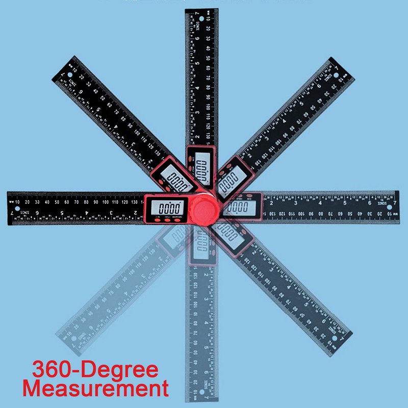 1 x Angle Gauge, 400 mm Digital Protractor, 360° Rotating