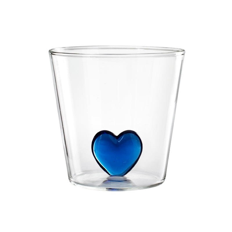 H&h Set of 6 Bicchieri Borosilicato Cuore Assortiti CC 300