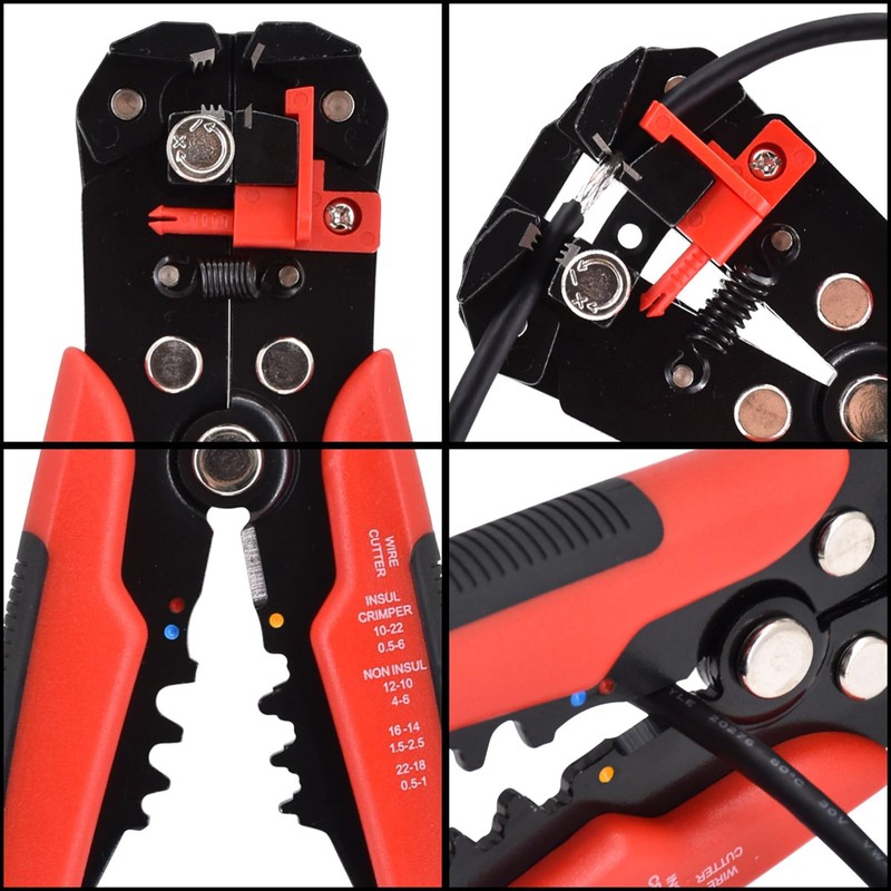 HuLuHouse Pinza Pelacables AutomáTica, 8 Pulgadas 1547 USO Rudo Herramienta