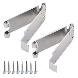 1 Pair Low Headroom Garage Door Top Brackets/Hinges Works with Standard 12" or 15" Radius Track Standard Garage Door Parts and Compatible with Clopay, Hurricane Brackets