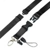 Black Detachable 2cm Flat Lanyards With Buckle, Safety Breakaway Pull,