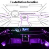 DEHERANE Interior Car LED Strip Lights, RGB 6 in 1