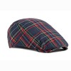 Adantico Men's Women's Peaked Caps Plaid Pattern, dark blue