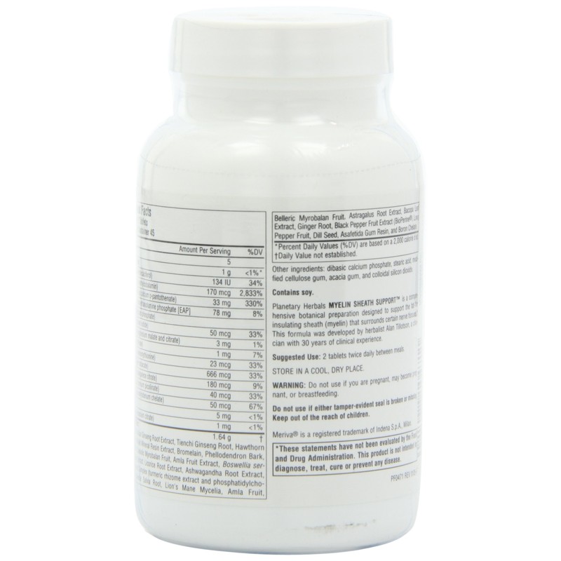 Planetary Herbals Myelin Sheath Support Tablets, 90 Count