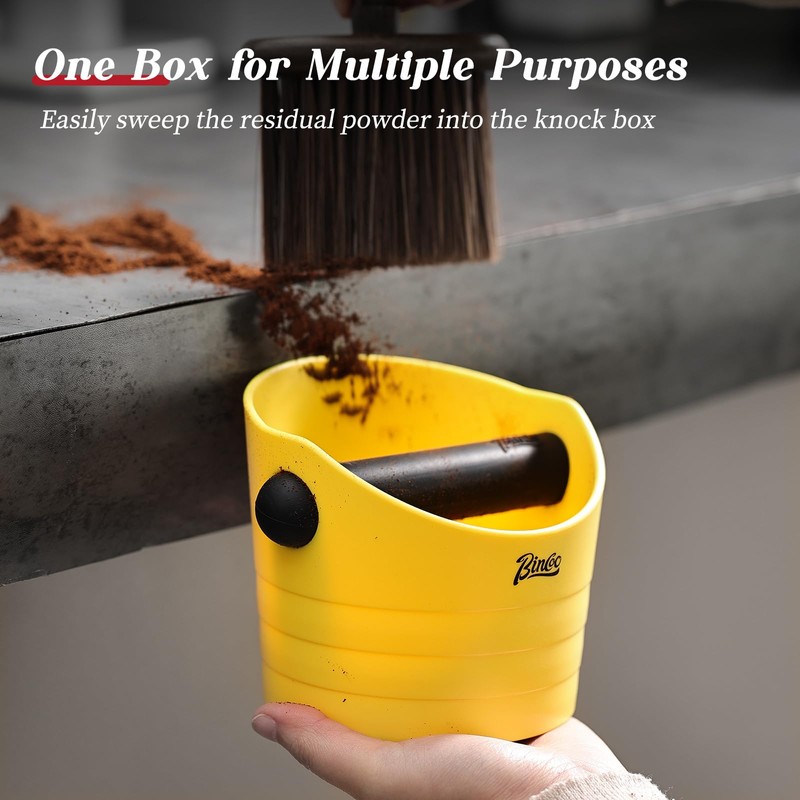 Espresso Knock Box, 0.5L Coffee Ground Knock Box,Shock-Absorbent Barista Style