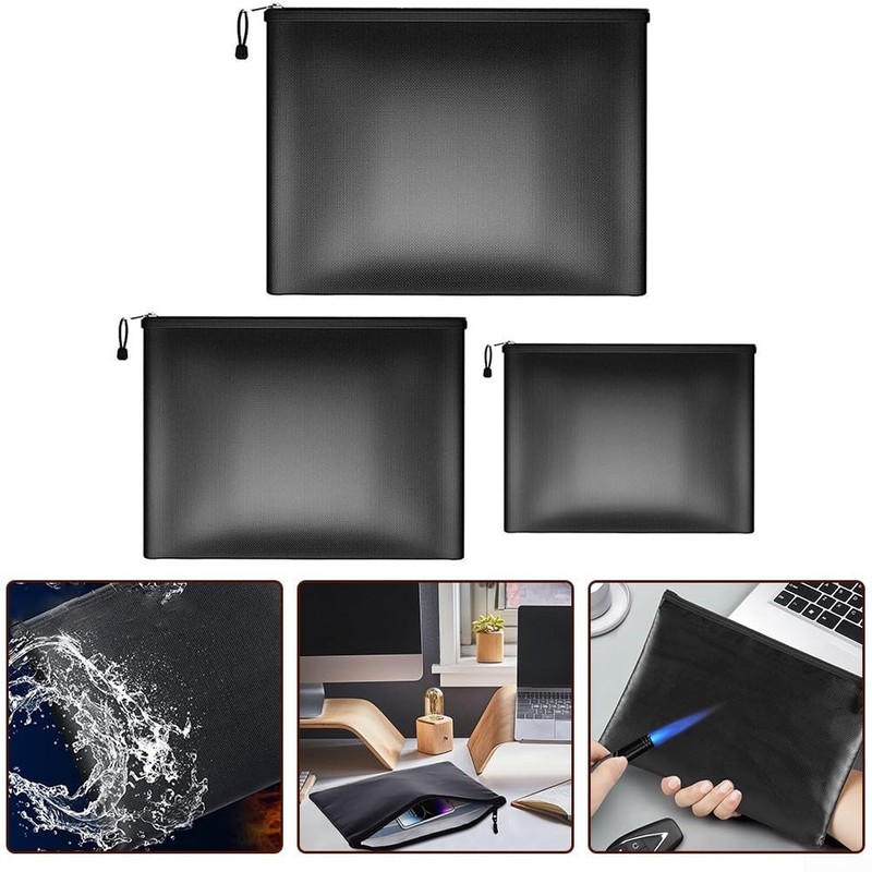 Fireproof Bag for Valuables, Ultra Safe Protection, Fireproof Sewing Thread,