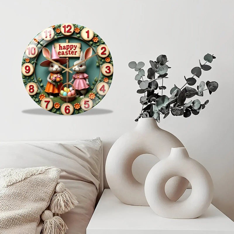 30cm Round Glass Wall Clock as a Thoughtful Gift for