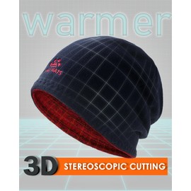 Winter Beanie Hat Scarf for Men Women Knit Thick Fleece Lined Warm Windproof Ski Skull Cap Neck Warmer Gaiter Face Scarf Set