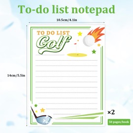 BOXOB 2 Stk Golf Notizbücher, Jeweils 50 Seiten Lustige Golf Geschenke für Golferinnen 14x10,5cm Golf Notizblock to Do Liste Notizblock für Golfliebhaber zum Schreiben von Notizen