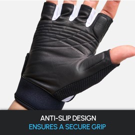 Avantic Pickleball Gloves for Men & Women, Fingerless Glove Right or Left Hand – Padel Tennis & Pickleball Gear + Accessories (White, XL, Right)