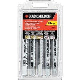 BLACK+DECKER Jigsaw Blades Set, Assorted, Wood And Metal, 24-Pack  - 75-626