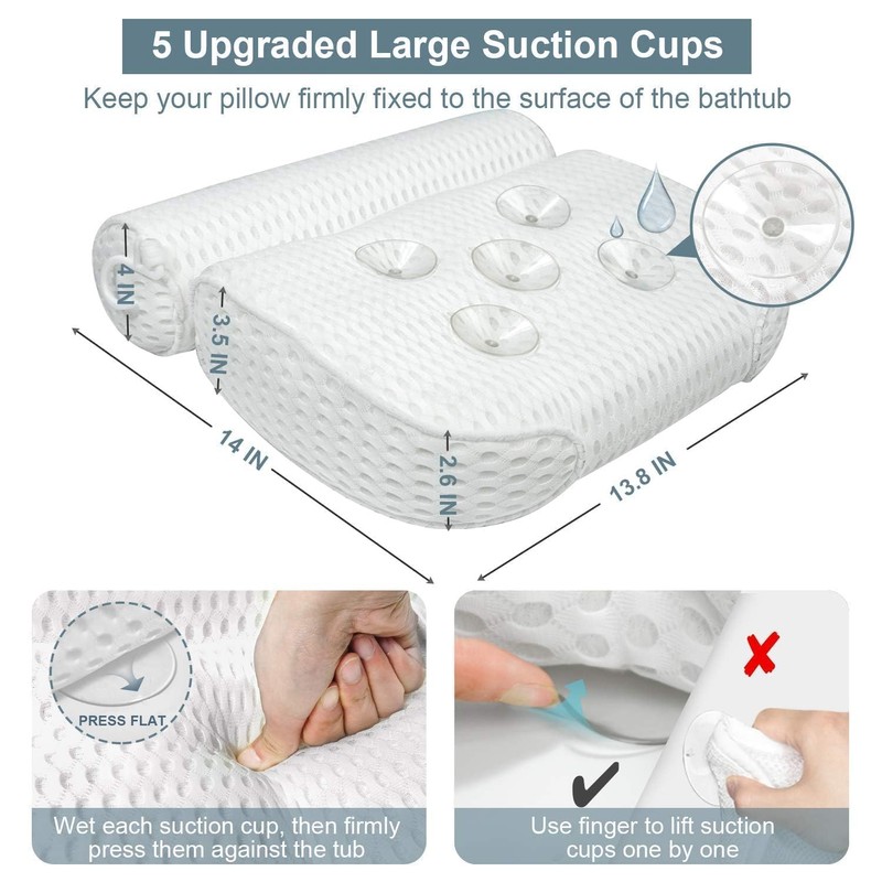 Bath Pillow Bathtub Pillow - Bath Pillows for Tub with