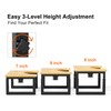 Wood Foldable Toilet Poop Stool Adult, 7" 8" 9" Height