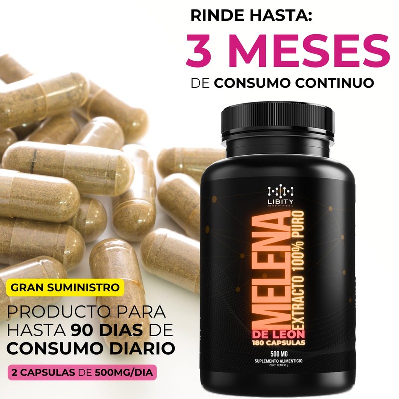 Melena de Leon Extracto 100% Puro (180 Capsulas de 500mg)