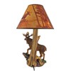 North American Bull Moose Table Lamp w/Shade