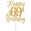 Decoración para tartas de feliz cumpleaños 69, decoraciones de cumpleaños