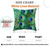 Doobicy 18X18 Inch Peacock Feather Throw Pillow Covers Set of