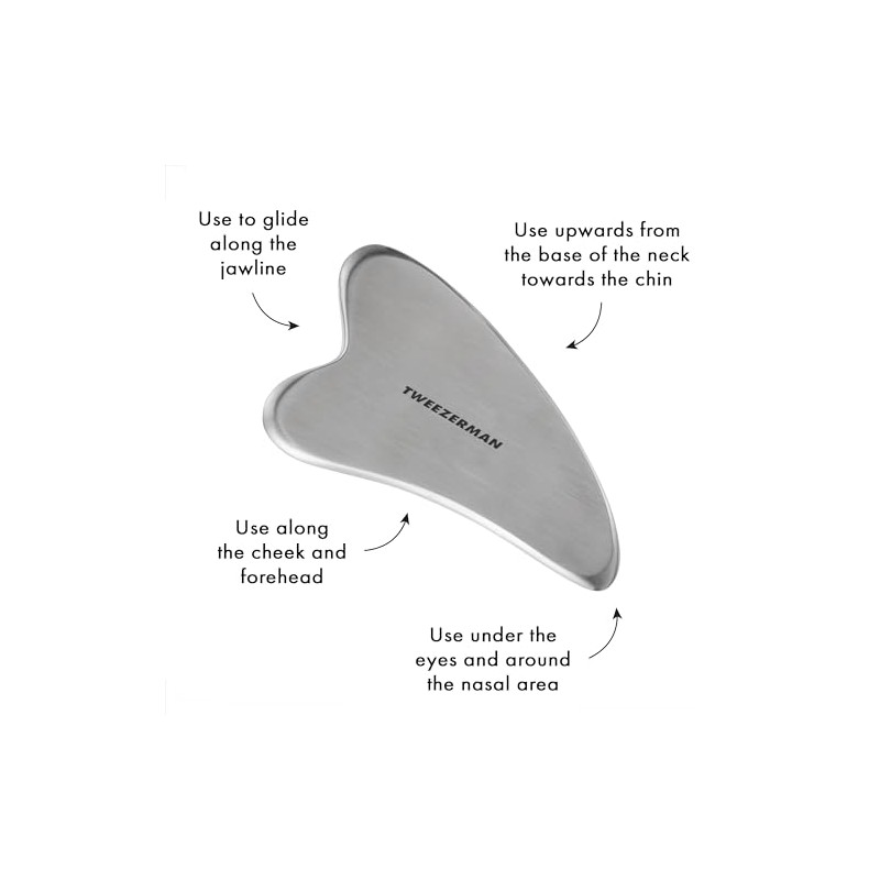 Tweezerman Gua Sha - Acero inoxidable