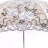 Ladies Embroidered Lace Parasol Umbrella Anti-UV Protection Sun Shade UPF