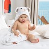 MINIBOO Premium Ultra Soft Organic Bamboo Baby Hooded Towel with