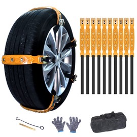 Car Snow Chains, Snow Chains, Quagmire Escape, Off-Road Rally Tire Chains, Car Driving Snow Chains. 165-275mm (6.5-10.8in) Tires are Universal, 10PCS