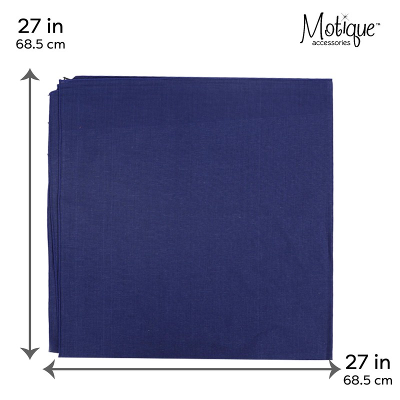Motique Accessories Extra Large Solid Bandana Set of 4 -