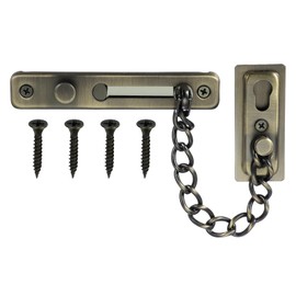 MECCANIXITY MECCANIXITY Door Chain Lock, Door Guard Lock Latch Door with Chain Latch Security Front Doors Inside Doors with 4 Pcs Screws for Home Bedroom Hotel Apartment, Dark Green