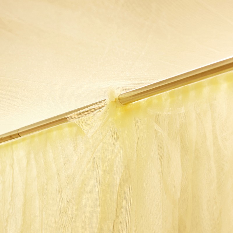 Luxury Princess Three Side Openings Post Bed Curtain Canopy Netting