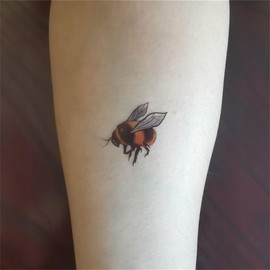 SanerLian Bee Insect Temporary Tattoo Sticker Waterproof Ladybug Men Women Party Favor Hand Arm Shoulders 10.5X6cm Set of 24 (SF257)