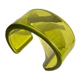 Caiyao Colorful Square Acrylic Resin Bangle Bracelet Wristbands Tortoiseshell Acetate Plate Cuff Bracelet Vintage Wide Irregular Geometric Plastic Bracelet for Women Jewelry (I transparent green)